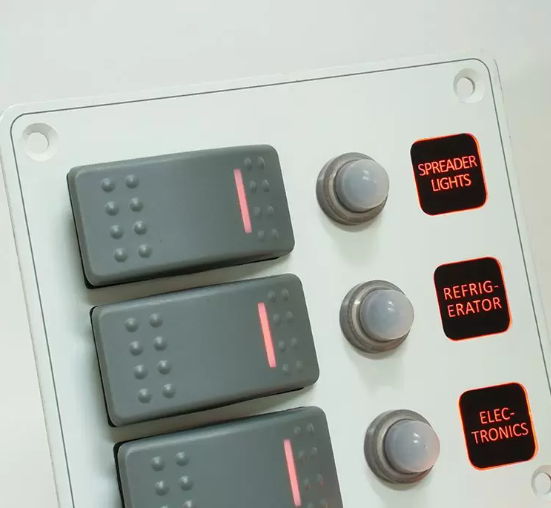 Aluminum Switch Panel With 12v & USB Charger Sockets