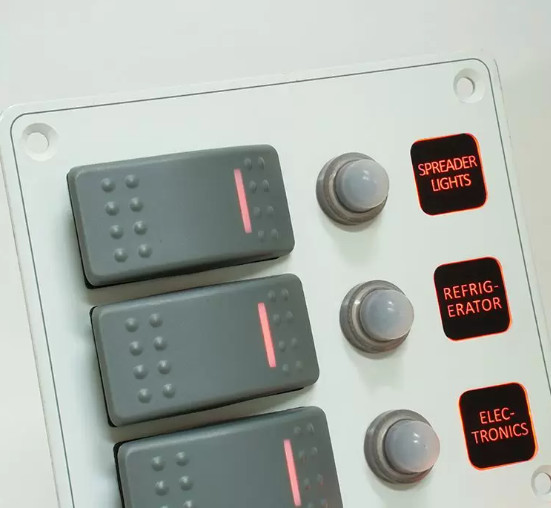 Aluminum Switch Control Panel With 12v & USB Charger Sockets