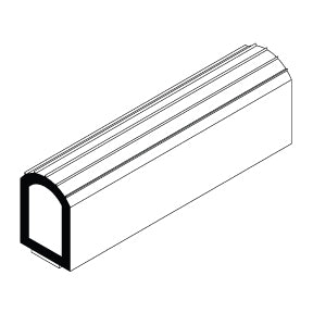 Top Bulb Rubber Seal – 0.900" x 1.250" with 3M Heat-Activated Tape