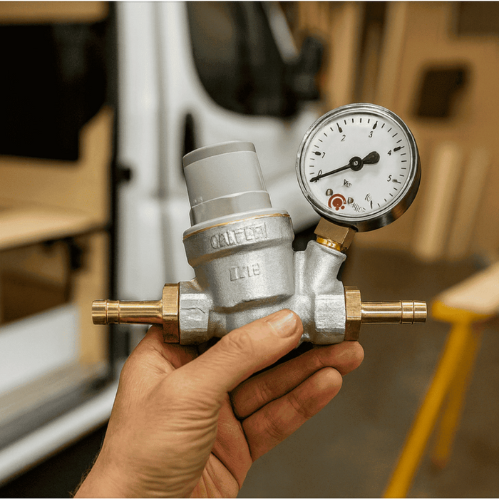 How to properly adjust and install the pressure reducer in your camper – this is how you avoid a dripping safety valve.