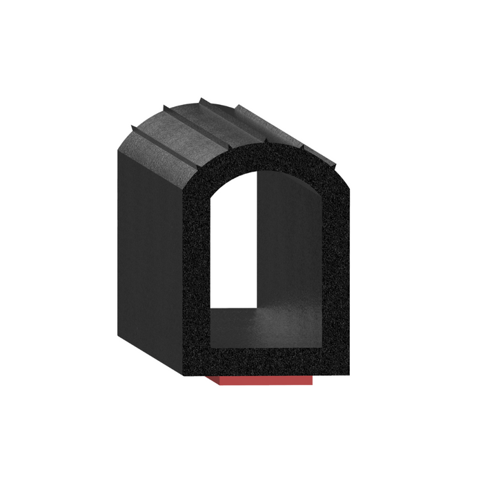 Top Bulb Rubber Seal – 0.900" x 1.250" with 3M Heat-Activated Tape