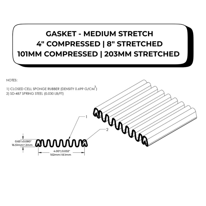 [EX-UP] Accordion-Style Truck Camper Pass Through Gasket – Medium Stretch (4"–8")