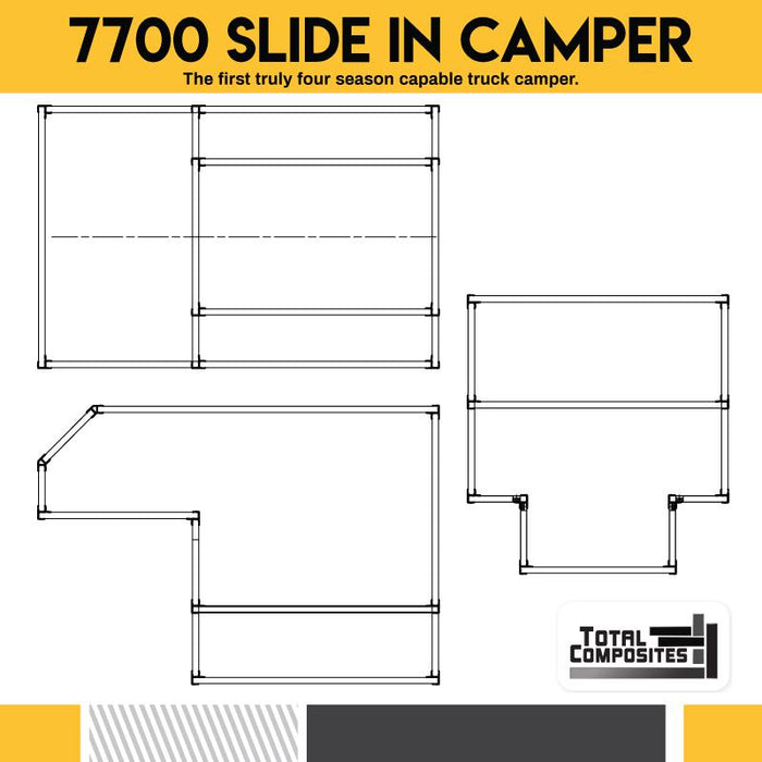 Total Composites - Wolf 6.5' Slide in Camper Shell (Ford F Series / Dodge Ram)