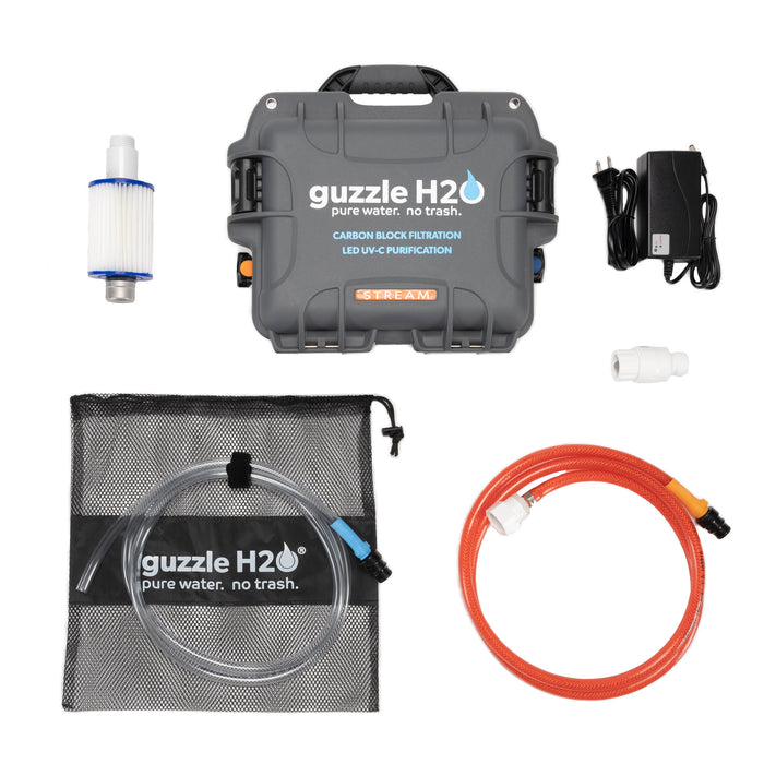 Stream- Portable UV and Carbon Block Water Purification System by Guzzle H2O