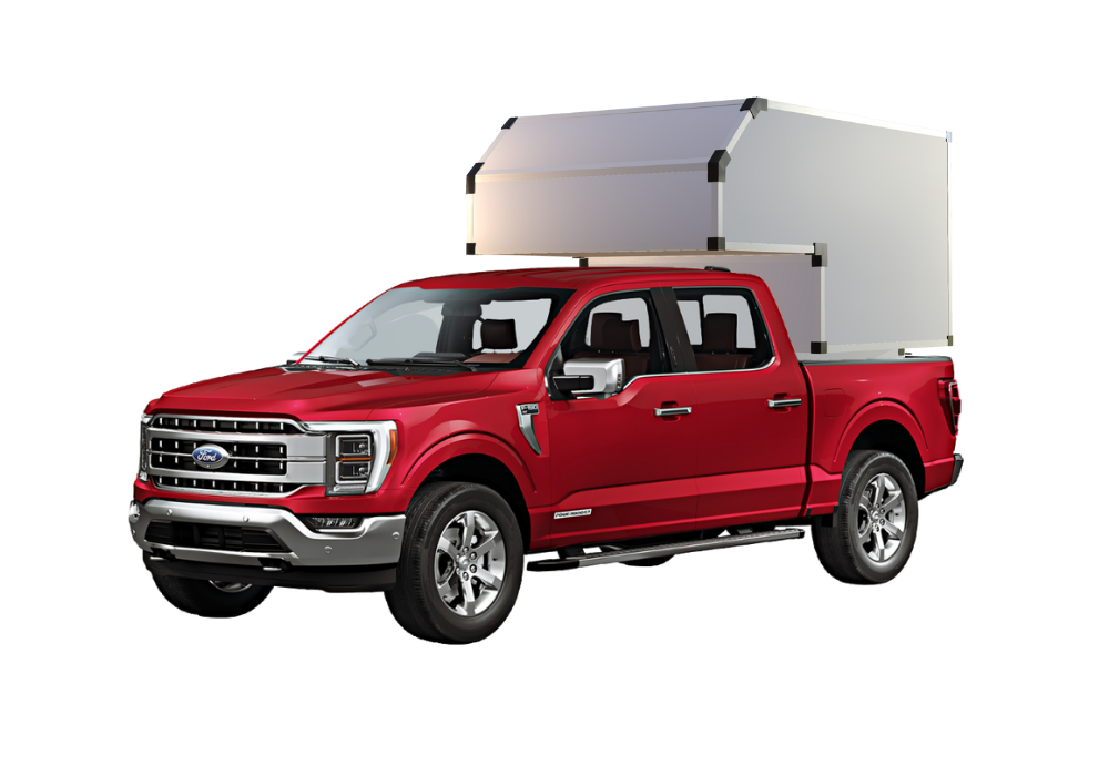 Slide In Truck Camper Shells LEER 122 High Rise Fiberglass Truck Cap